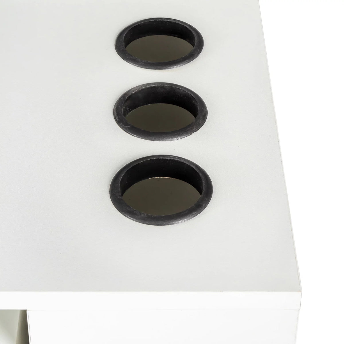 White Hair Desk with Storage V96203