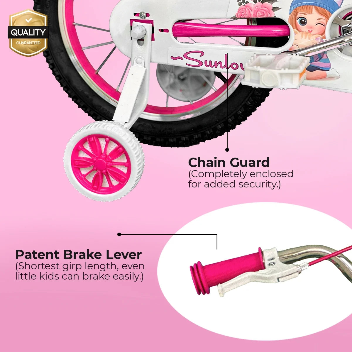 12 Inch Kids Bike with Training Wheels & Basket F761103