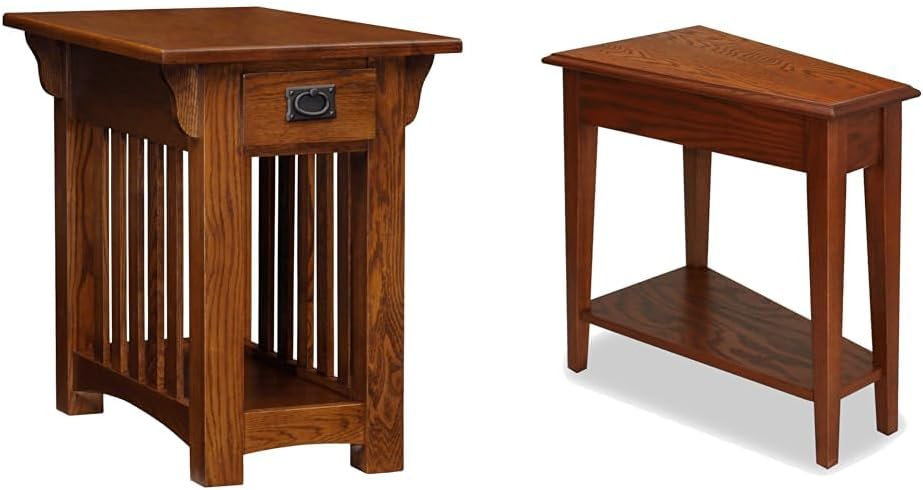Solid Wood Medium Oak Side Table Z3769