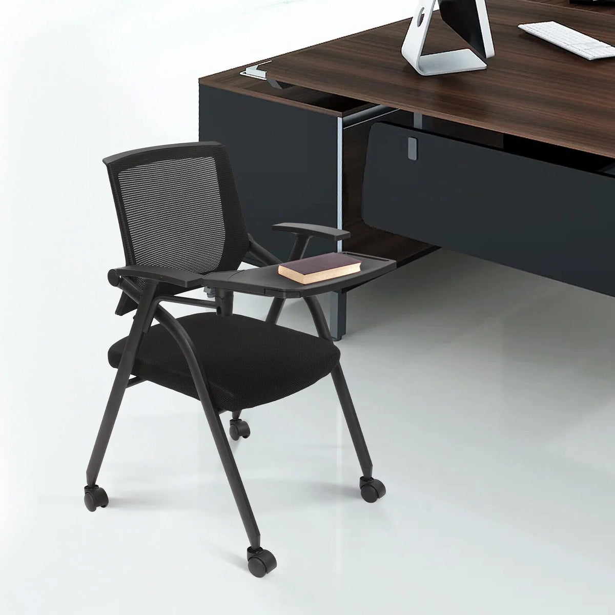 Office Reception Chair with Flip-Up Tablet Arm M3544