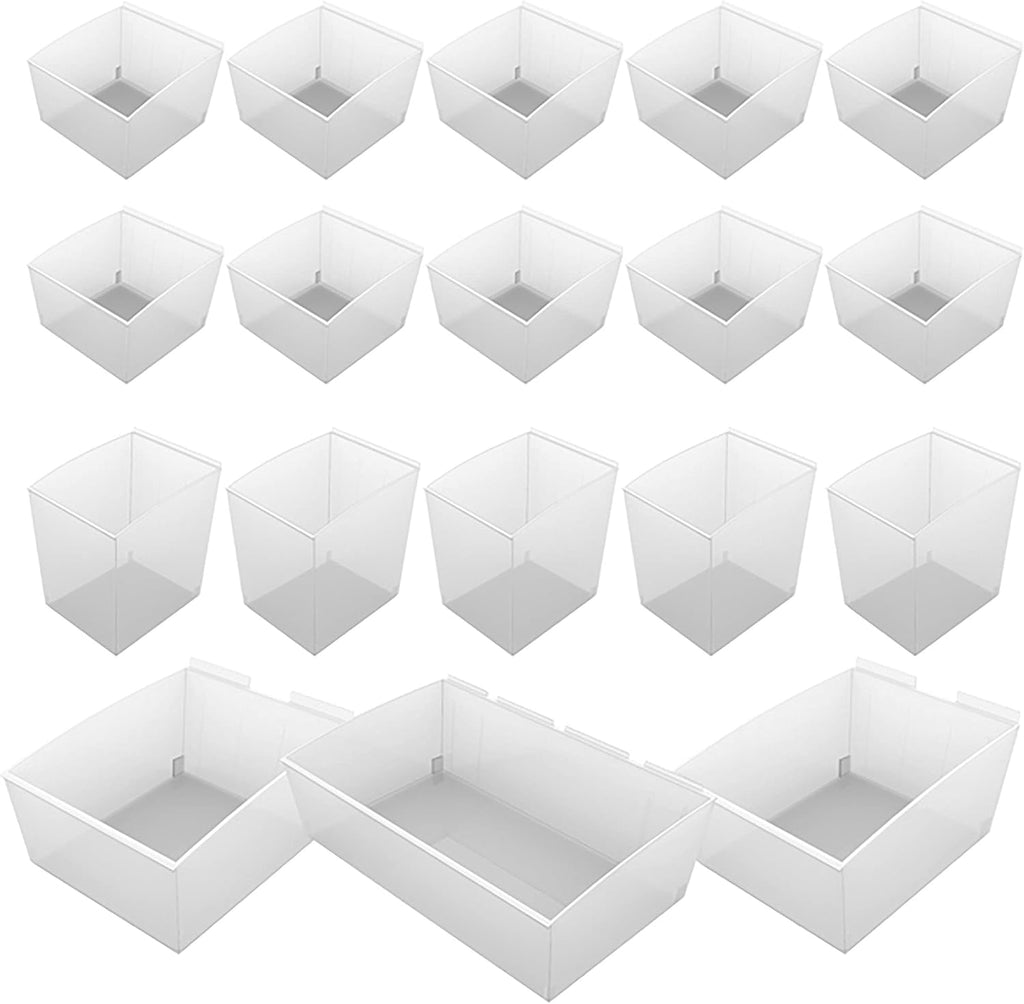 18-Piece Storage Bin Kit for PVC Slatwall J253088
