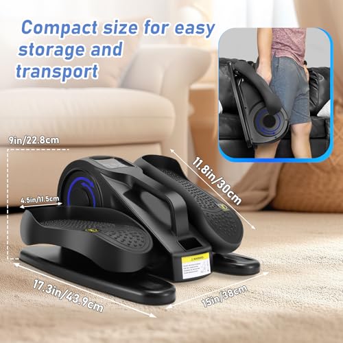 Adjustable Seated Under Desk Elliptical Machine with Remote C953092