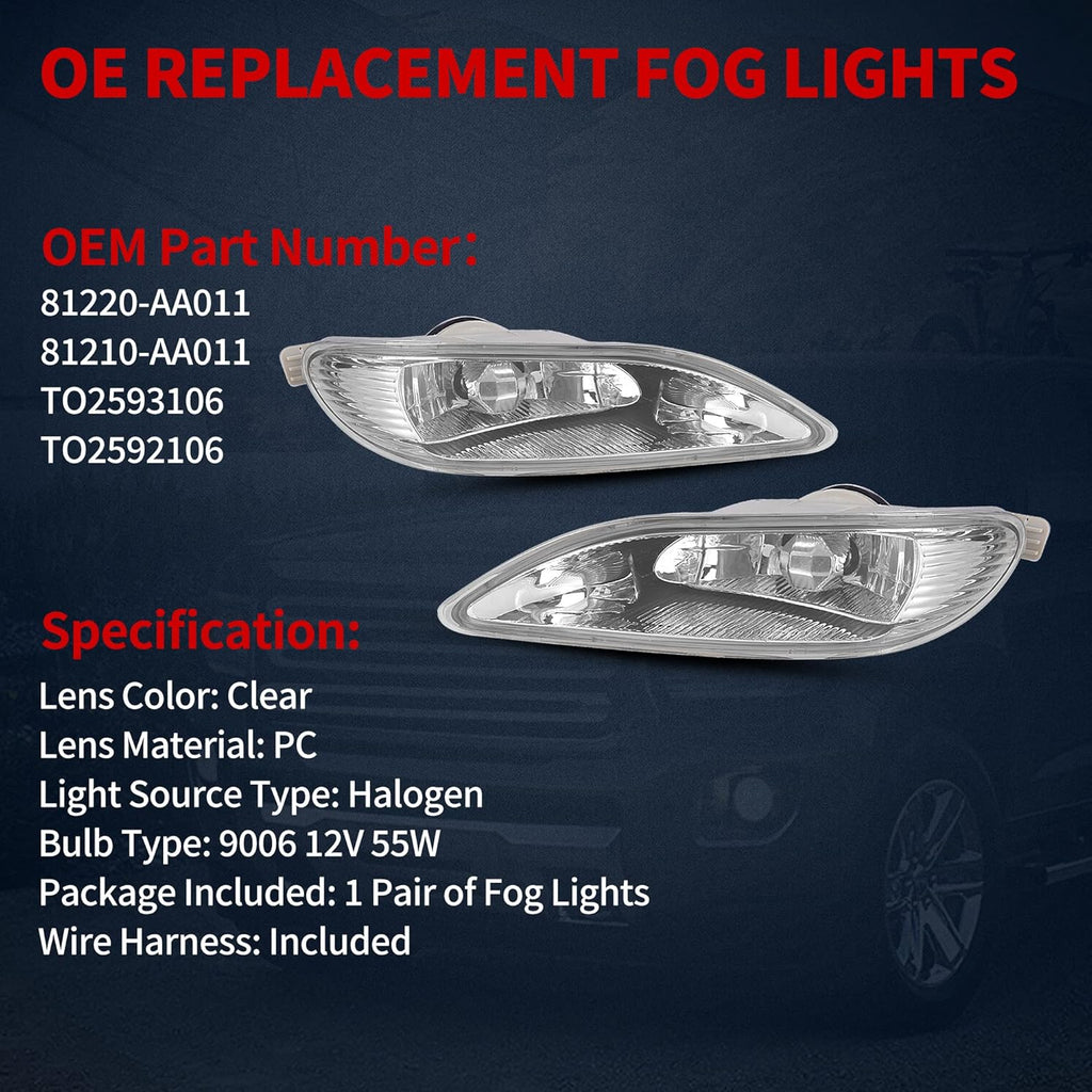 Fog Lights Replacement with Wiring Harness and Switch Q7027