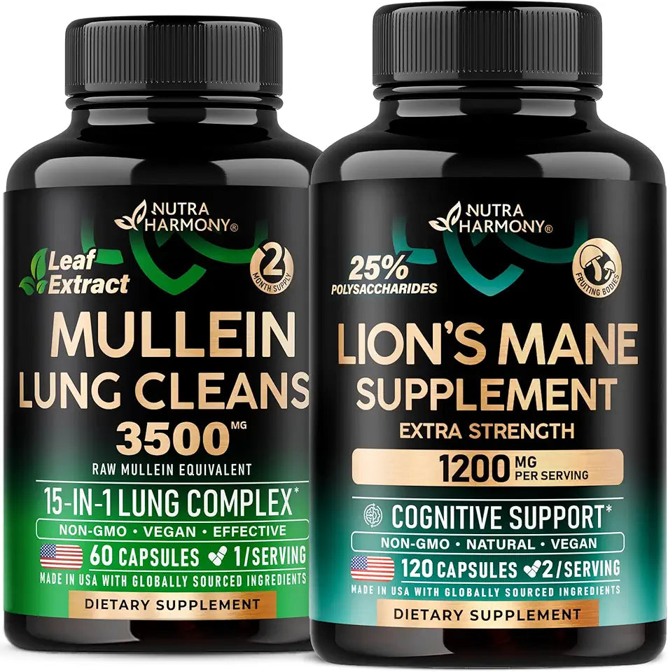 Mullein Leaf Extract & Lions Mane Capsules P87763