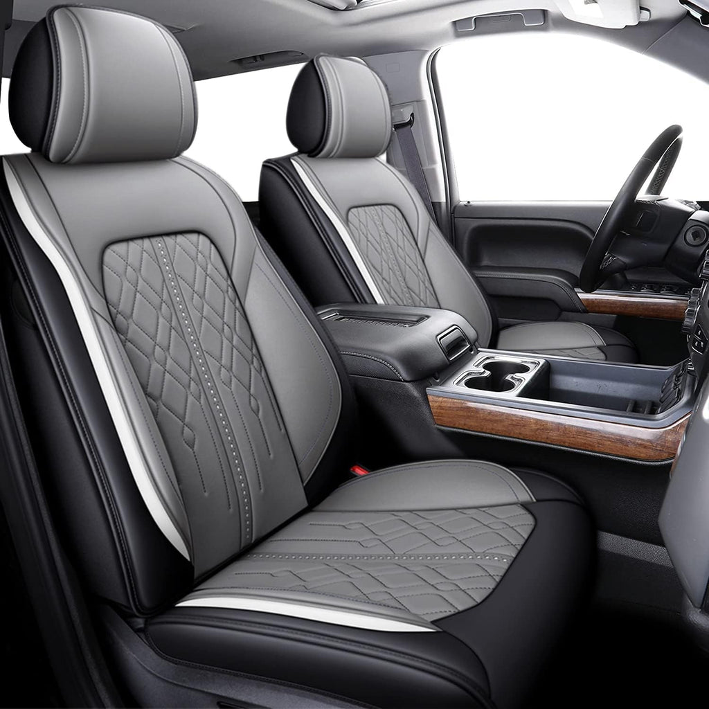 Black Waterproof Leather Full Set Car Seat Covers C895908