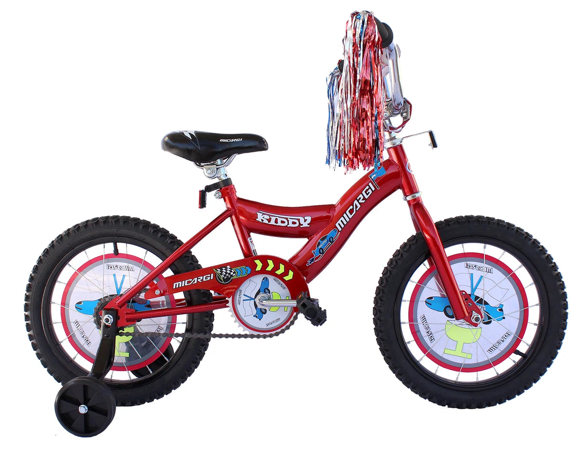 16 BMX Bicycle Coaster Brake One Piece Crank Chrome Rims Black Tire Kid's Bike Red G959388