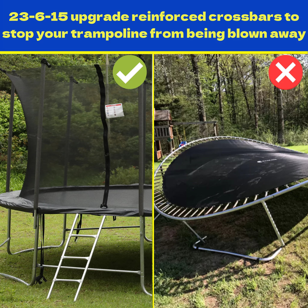 16FT Outdoor Recreational Trampoline with Basketball Hoop R179