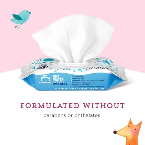 99% Water Based Baby Wipes, Hypoallergenic, Fragrance Free, 432 Count E45224