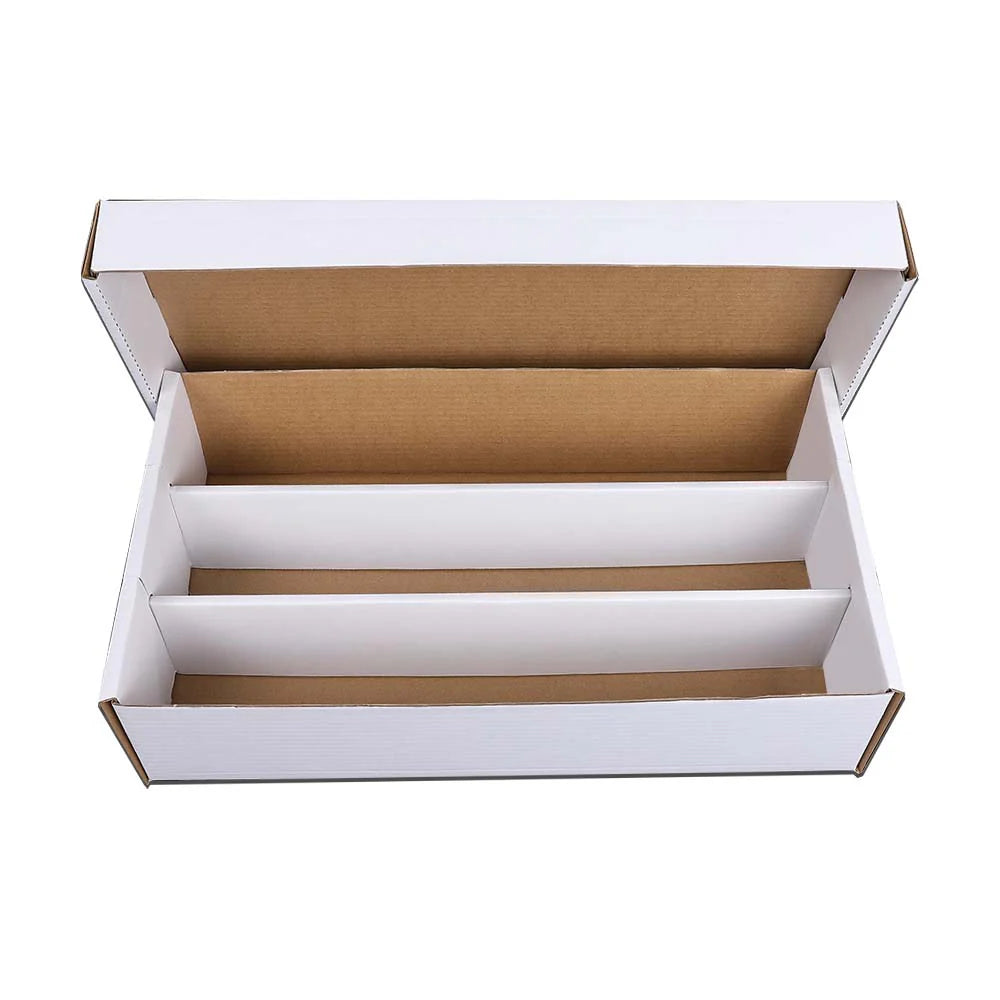 Corrugated Cardboard Card Storage Box 3000 Count White Divider O942009