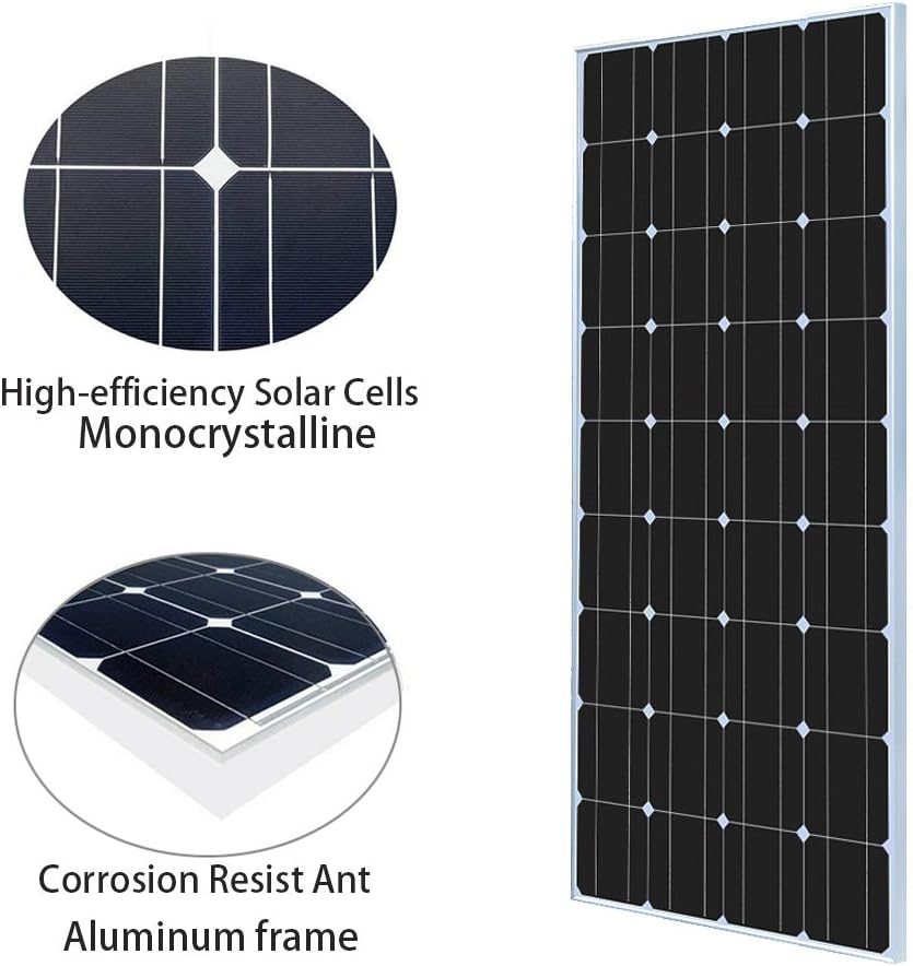 200 Watt 12Volt Moncrystalline Solar Panel Kit with 20A Charge Controller and Mounting Brackets C193