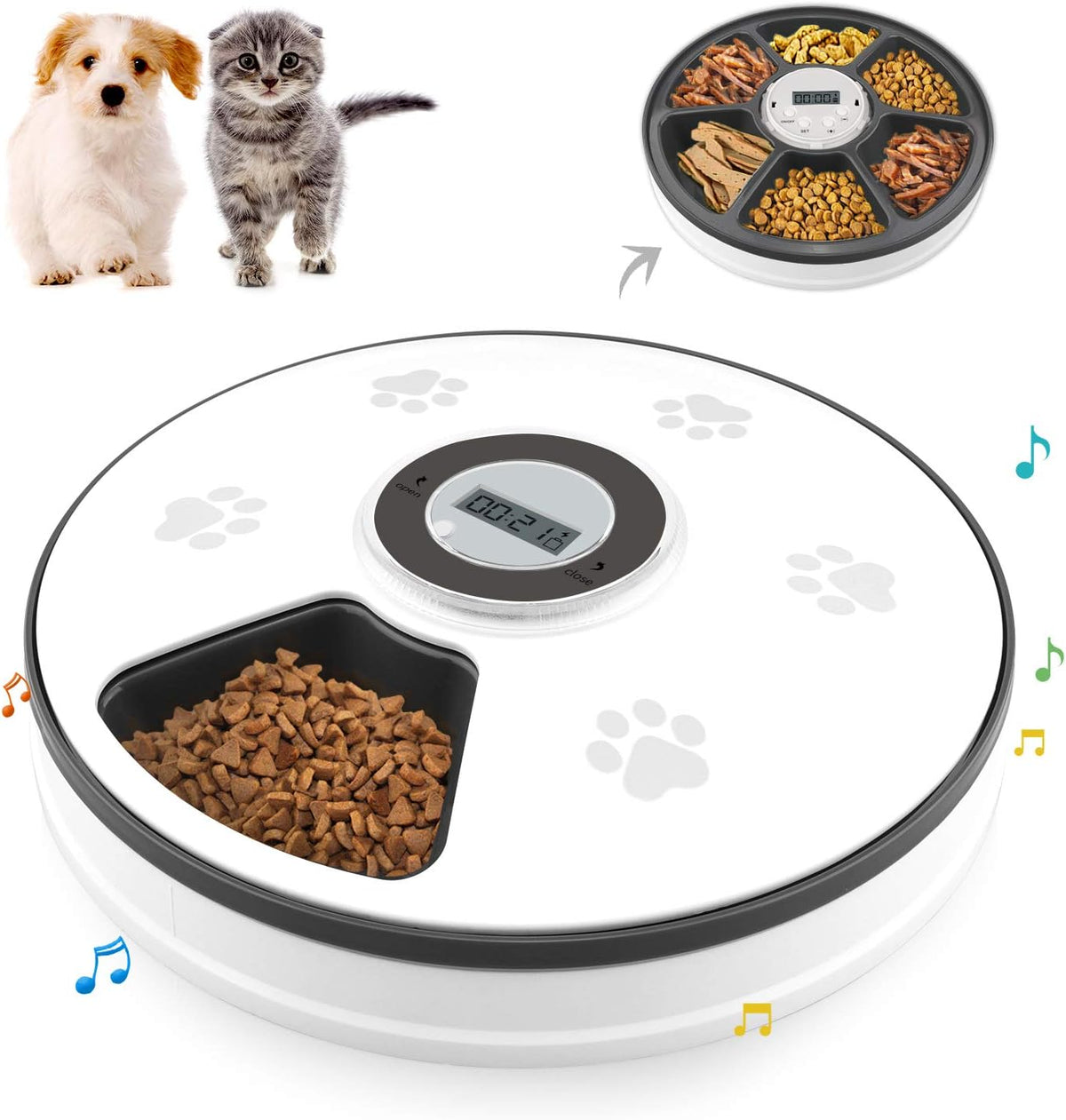 Automatic Cat Feeder with Voice Reminder Pack of 2 W7827