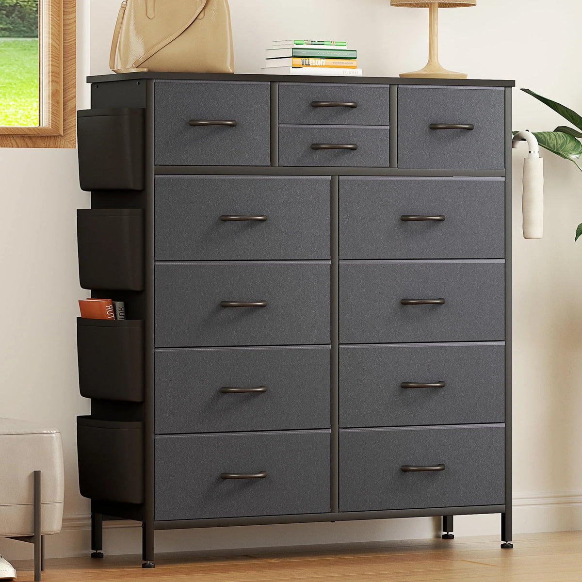 12 Drawer Fabric Dresser T2696