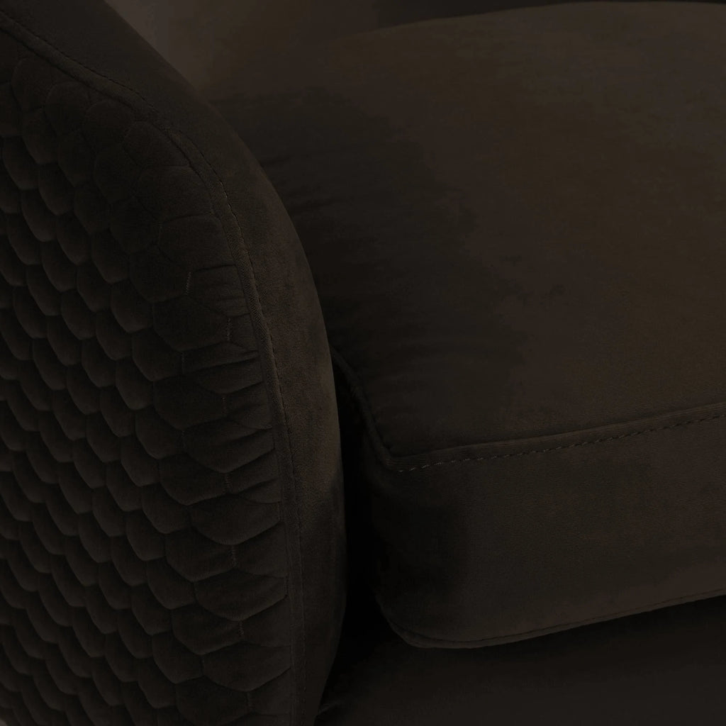 Espresso Velvet Swivel Chair P1966