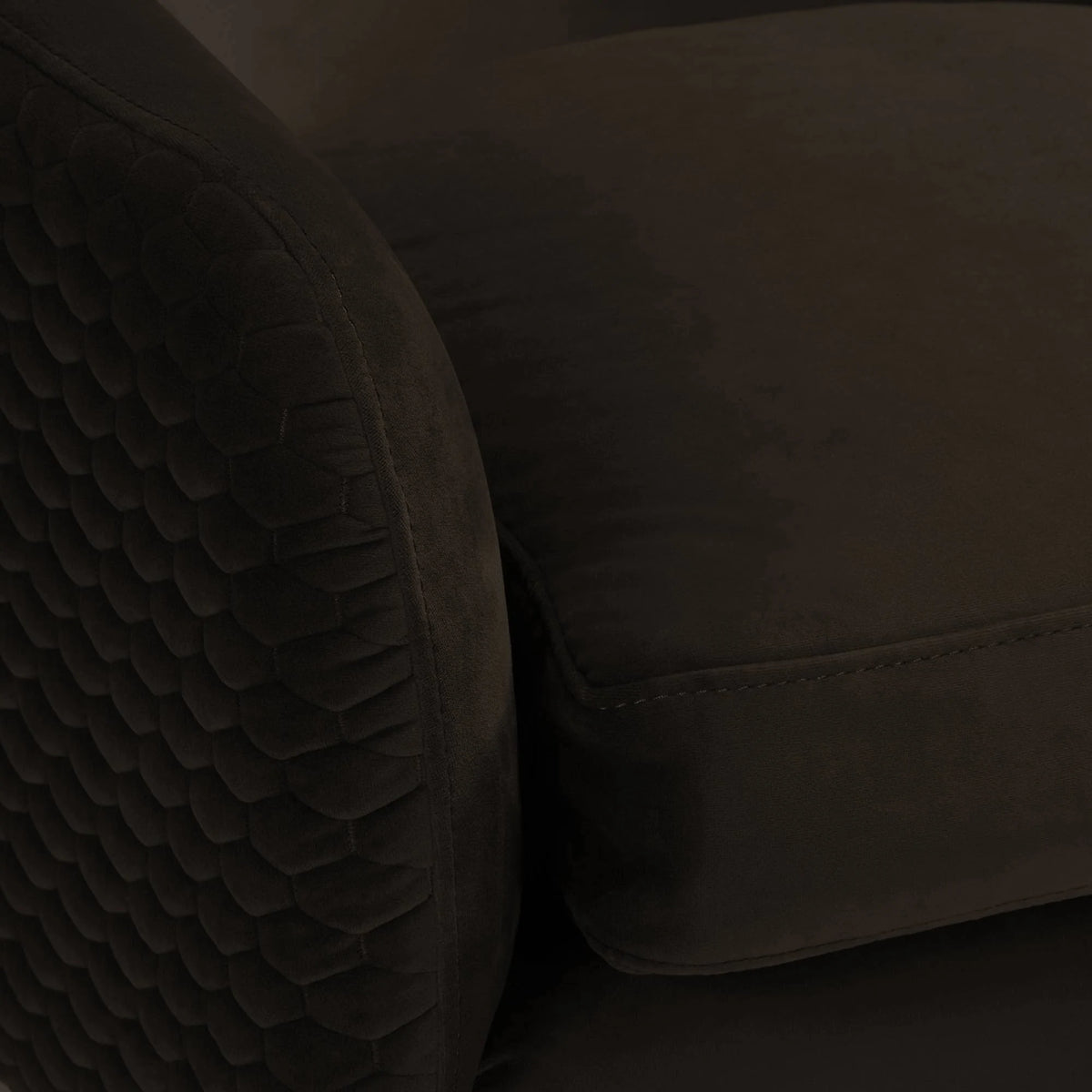Espresso Velvet Swivel Chair P1966