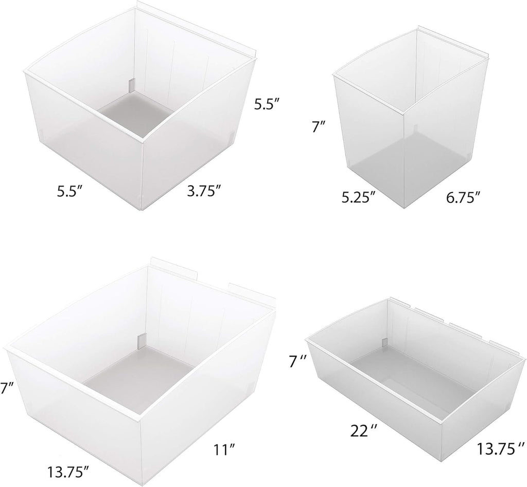 18-Piece Storage Bin Kit for PVC Slatwall J253088