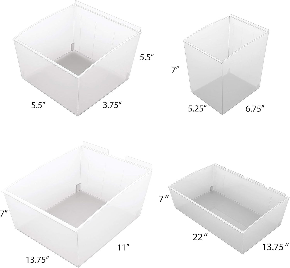 18-Piece Storage Bin Kit for PVC Slatwall J253088