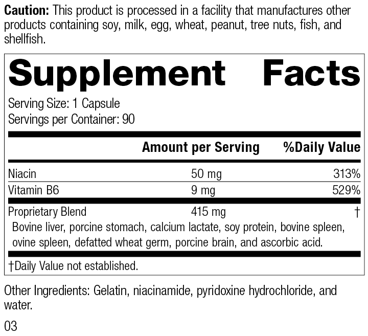 Niacinamide B6 90 Capsules O271