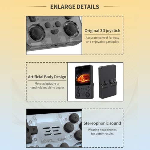 Transparent Black 4 Inch Handheld Retro Game Console D5850