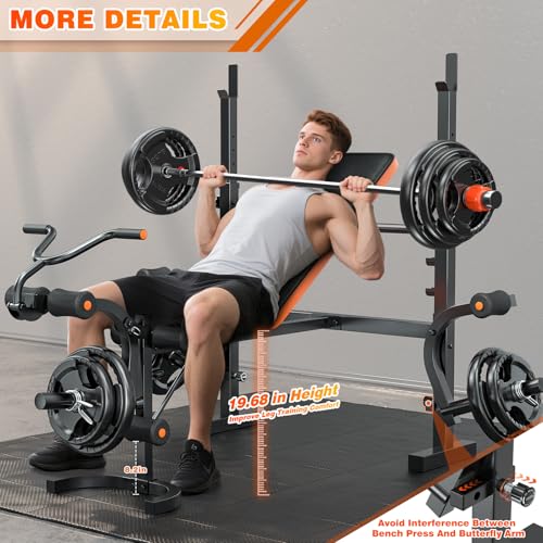 6 in 1 Adjustable Weight Bench with Leg Extension F498159