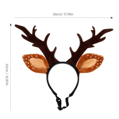 Christmas Hat for Cat Pet Deer Costume Antler Headband W896