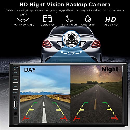 Double Din 7 inch Touchscreen Car Stereo with Backup Camera O100