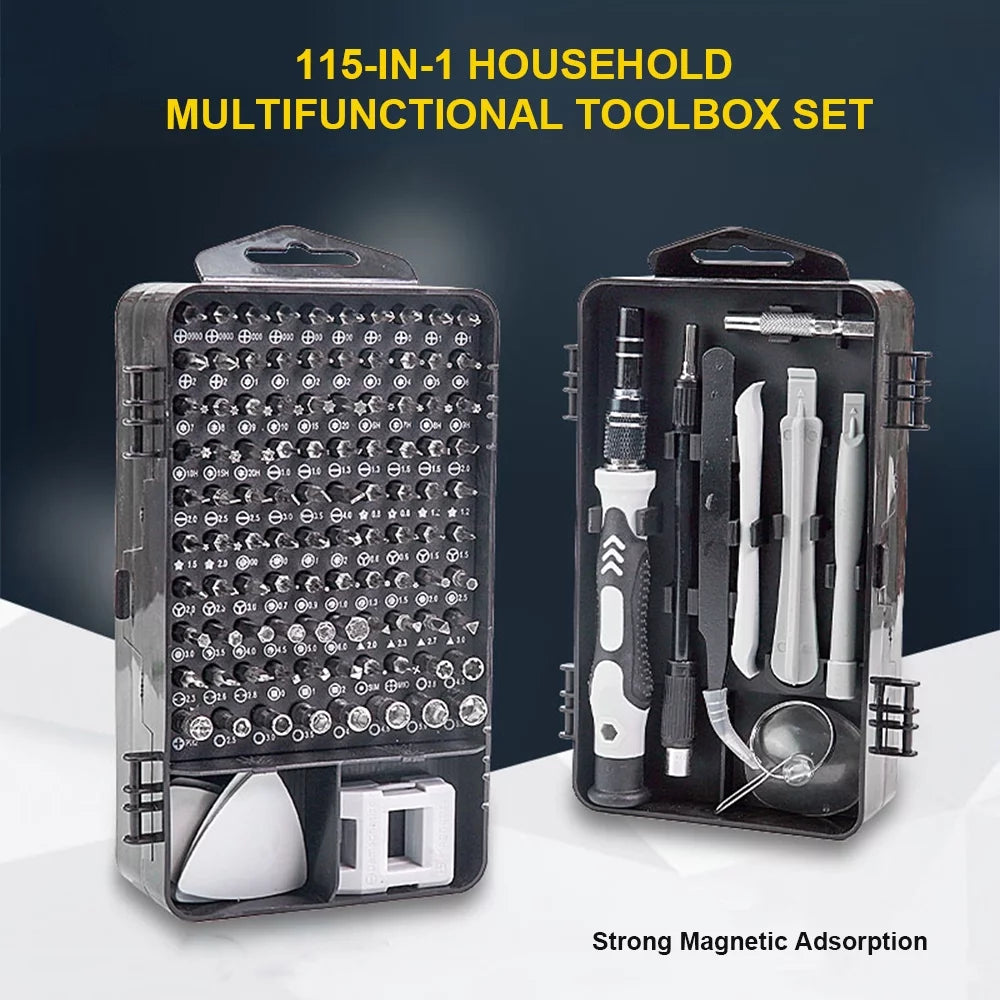 115-In-1 Household Toolbox Set with 98 Bits H760249