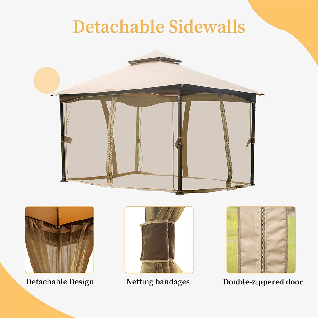 Outdoor Gazebo with Mosquito Netting Q957