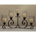 Bronze Iron 5 Light Acanthus Candelabra U6235
