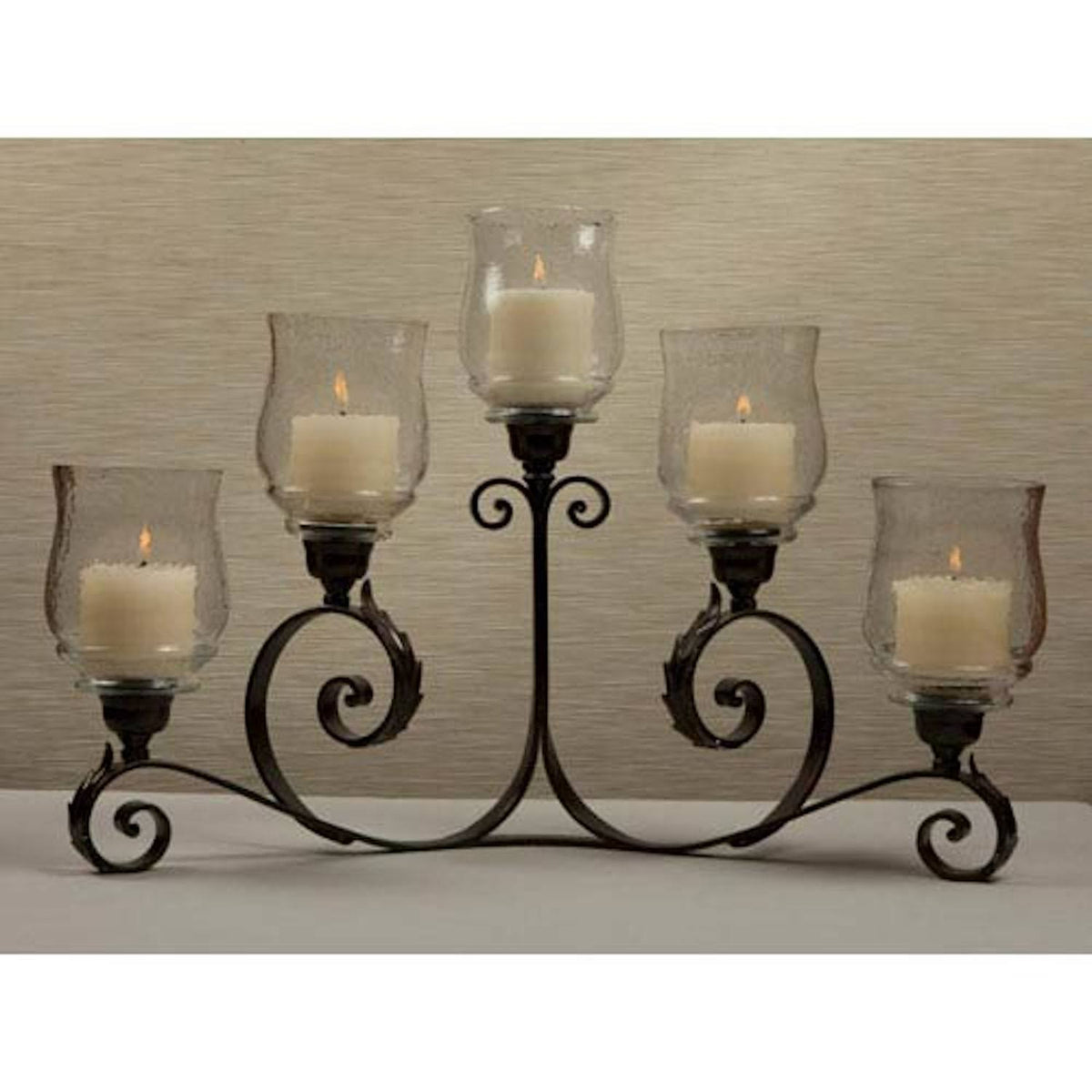 Bronze Iron 5 Light Acanthus Candelabra U6235