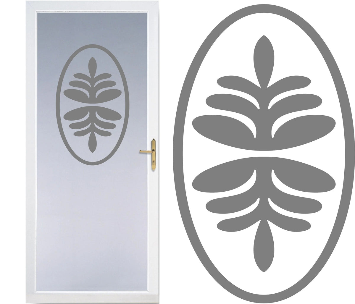 Front Door Etched Glass Vinyl Decals Safety Privacy Film Stickers K691