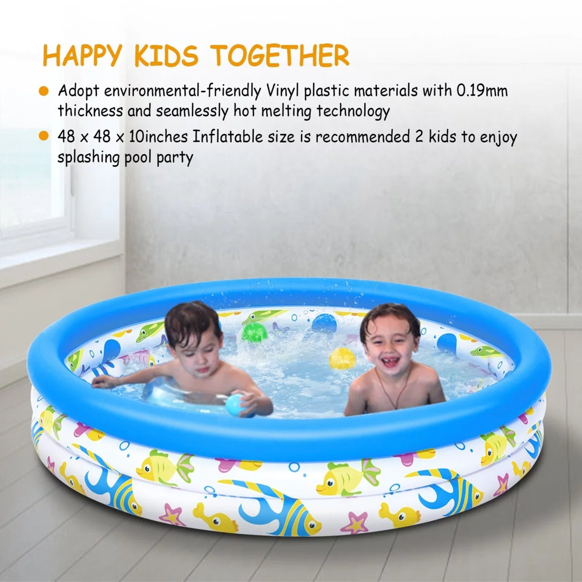 48x10in Inflatable Round Swimming Pool Q194