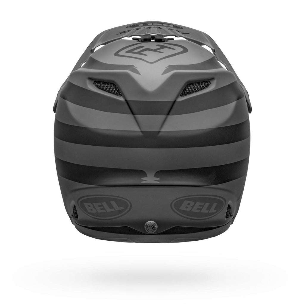 Matte Grey Black Full-9 Helmet Large W313