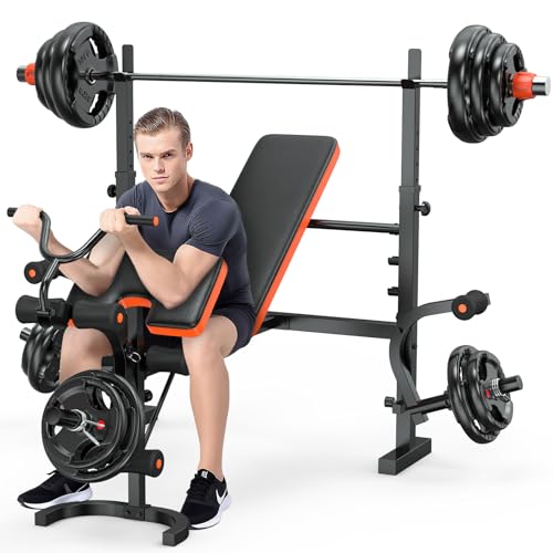 6 in 1 Adjustable Weight Bench with Leg Extension F498159