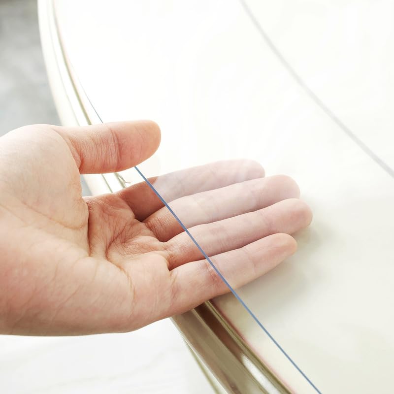 Clear Round PVC Table Protector 26 Inch 1.5mm Thick U9919