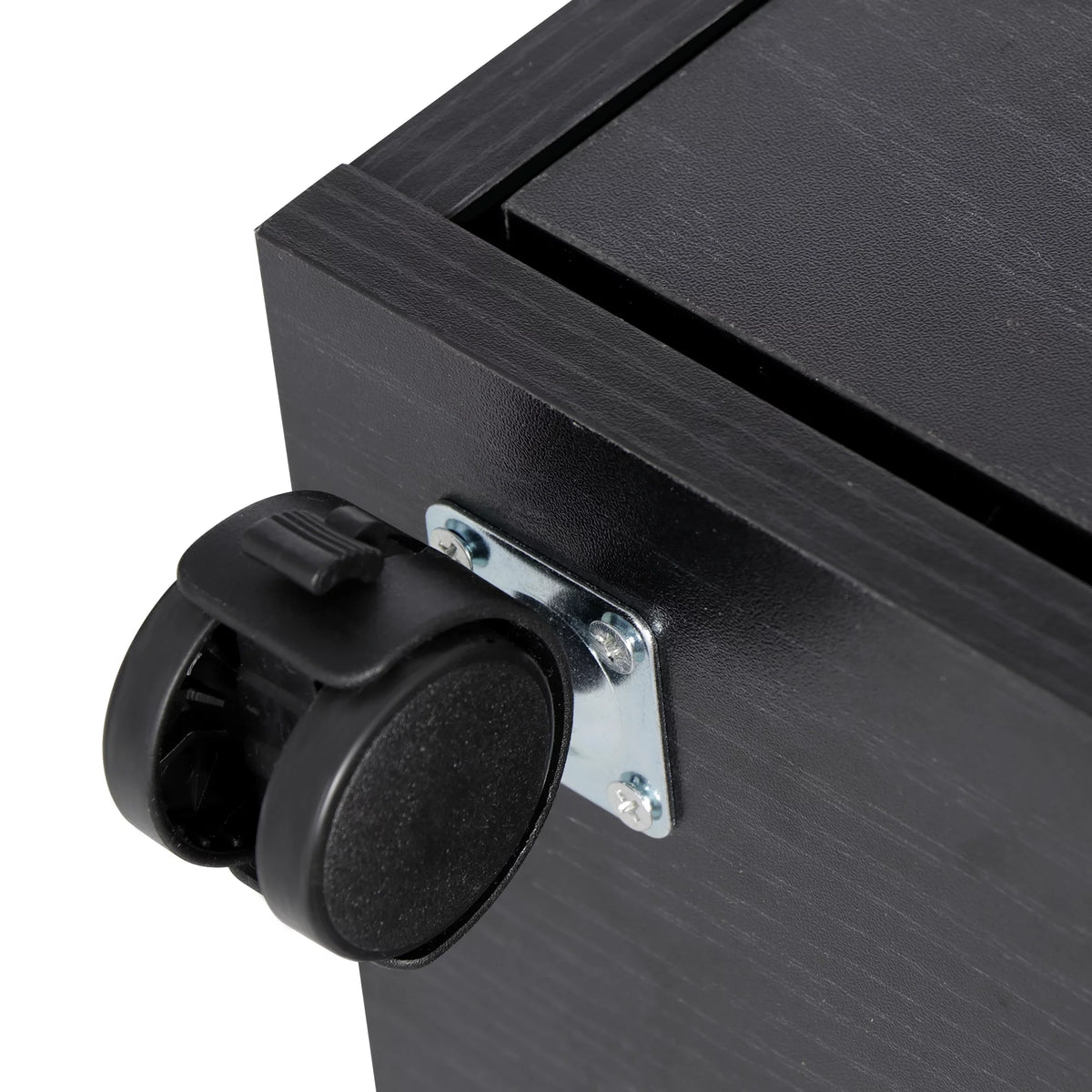 Black 5 Drawer Desk Cabinet with Casters Y985607