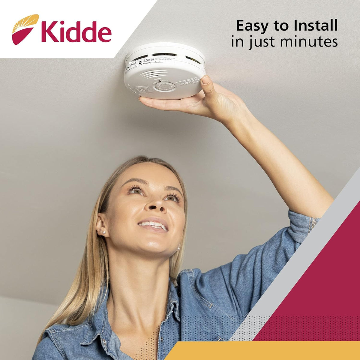Combination Smoke & CO Alarm with Lithium Battery, Pack of 2 I360