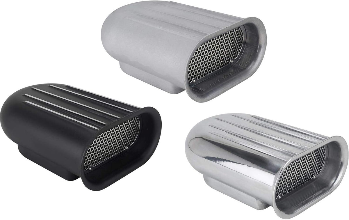 Finned Aluminum Single Quad Carb Air Scoop W389561