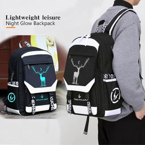 Blue Laptop Backpack with USB Charging Port, Anti-Theft Lock, Pencil Bag A98941