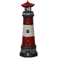 Solar Lighthouse with Rotating LED Lights, Waterproof Decorative Garden Statues Outdoor V63744