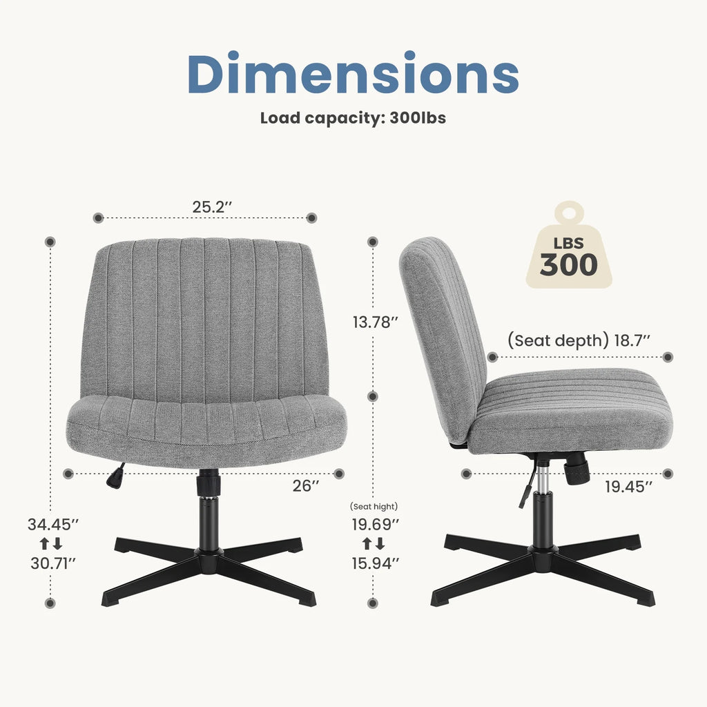 Armless Criss Cross Legged Office Chair B497