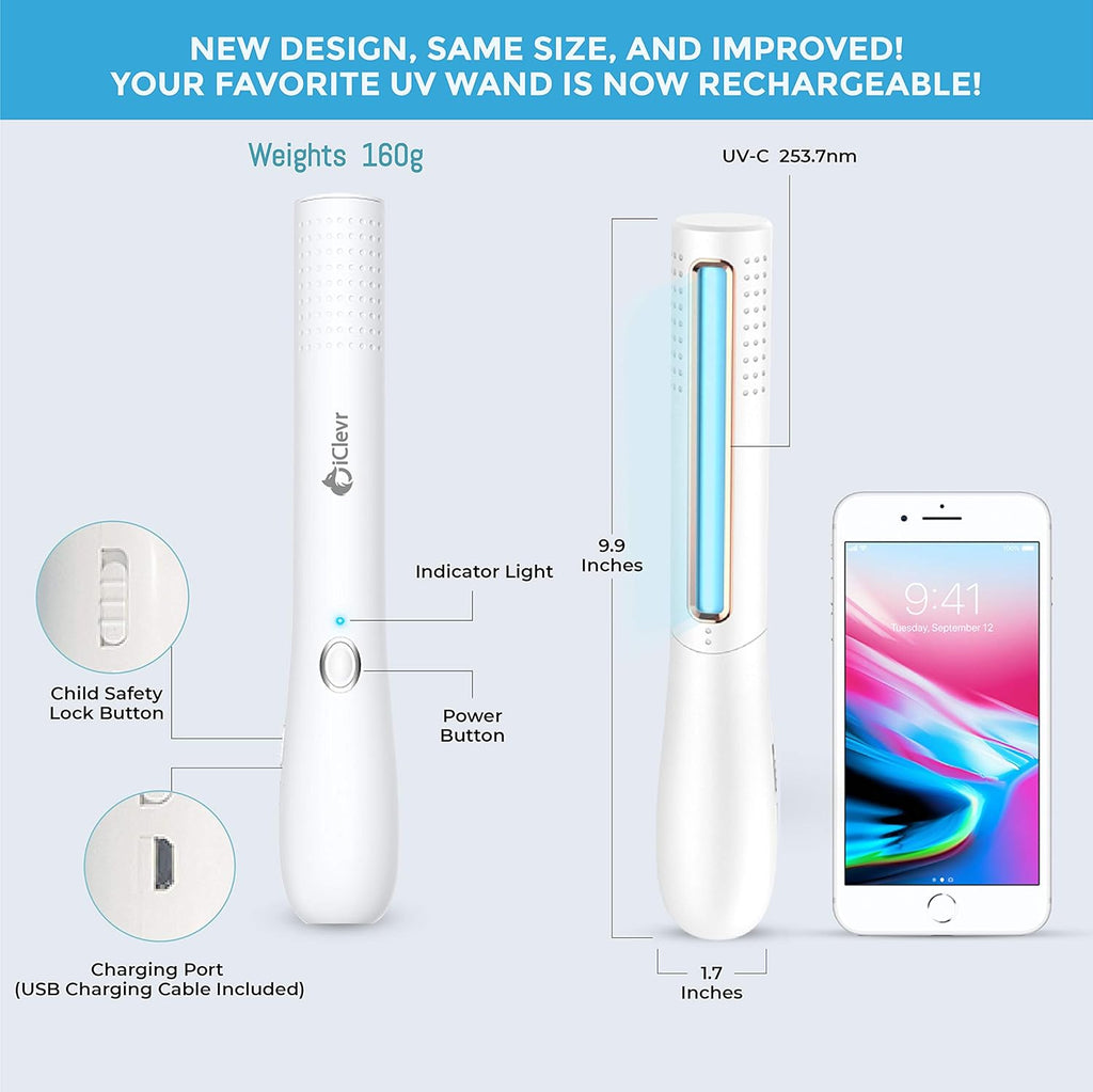 UV-C Light Sanitizer Wand Pack of 2 I124967