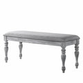 Upholstered Turned Leg Dining Bench Z6241