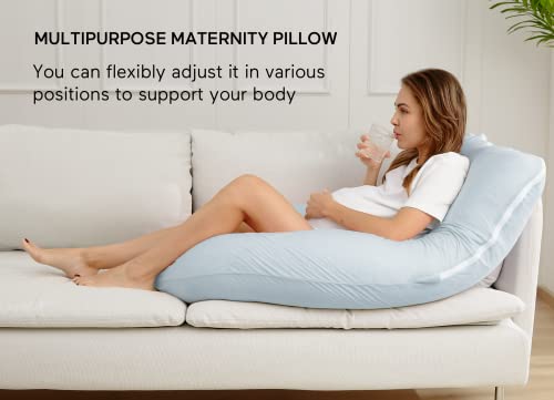 U Shaped Full Body Maternity Pillow with Removable Cover, Grey M21490