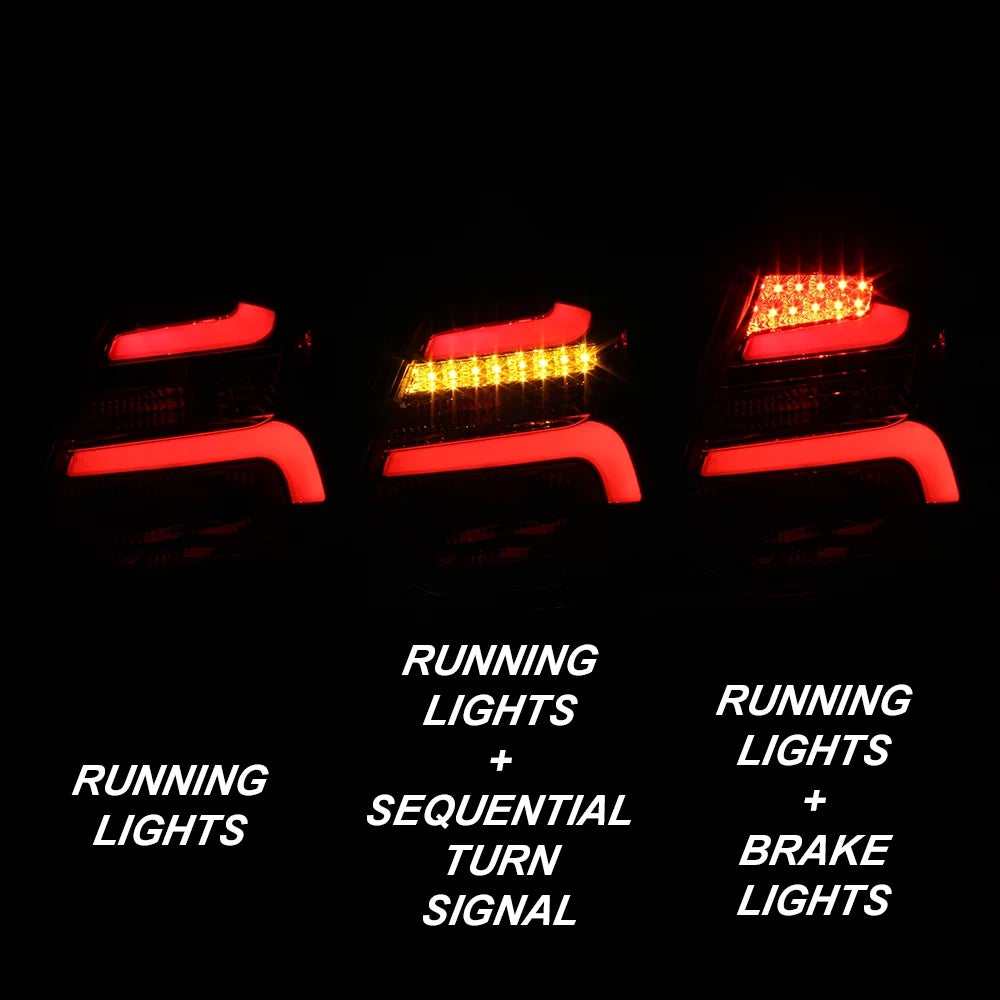 For 2012-2014 Ford Focus Hatchback LED Tail Lights Left+Right Pair Y390091