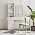White Hair Desk with Storage V96203