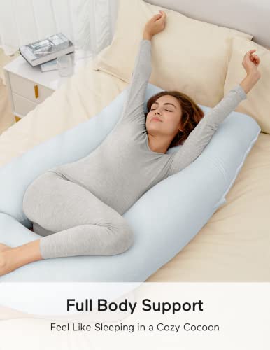 U Shaped Full Body Maternity Pillow with Removable Cover, Grey M21490