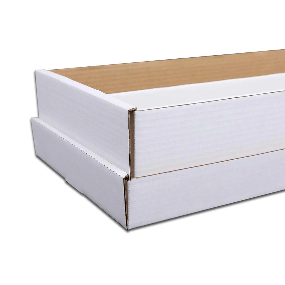 Corrugated Cardboard Card Storage Box 3000 Count White Divider O942009