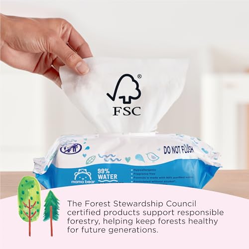 99% Water Based Baby Wipes, Hypoallergenic, Fragrance Free, 432 Count E45224