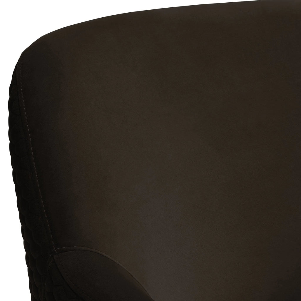 Espresso Velvet Swivel Chair P1966