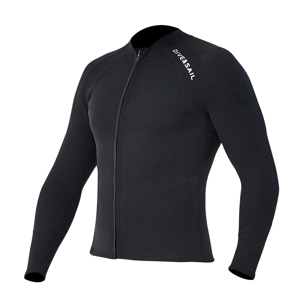 2mm Neoprene Front Zipper Wetsuits Jacket Long Sleeves Y832